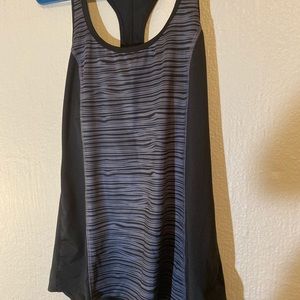 Zebra Striped Racerback Tee